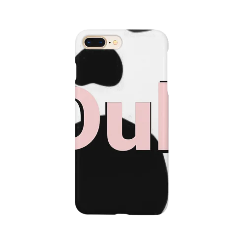 Duh cow pattern light pink スマホケース