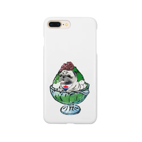 かき氷ワンちゃん　宇治金時　パグ　フォーン Smartphone Case