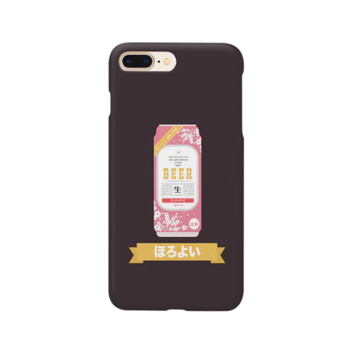 ほろ酔いさくらビールで女子力アップ暗めの色 Smartphone Case