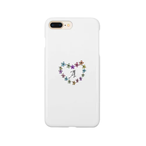 花柄 イニシャル A Smartphone Case