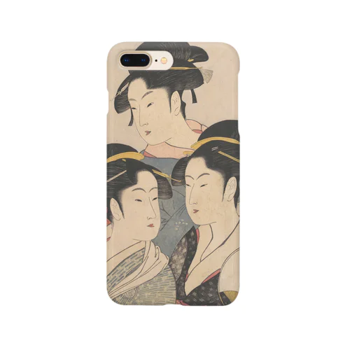 喜多川歌麿「三婦艶」美人画。 Smartphone Case