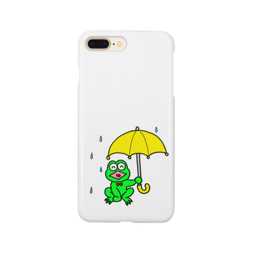 雨だけど傘を差しちゃうカエルさん Smartphone Case