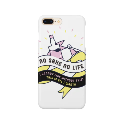 NO SAKE NO LIFE。 レトロな赤×黄 Smartphone Case
