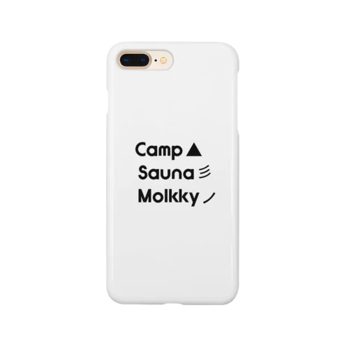 キャンプ・サウナ・モルック（黒） Smartphone Case