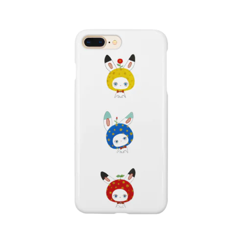 頭巾うさぎ　赤青黄 Smartphone Case