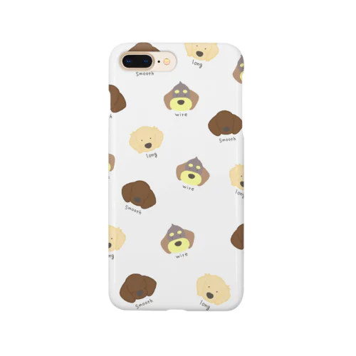 Love♡Dachshund　White スマホケース