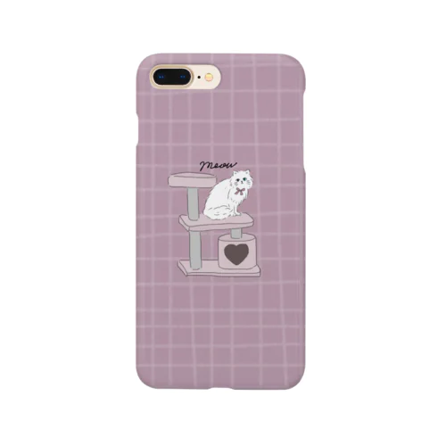 meow(ピンク) Smartphone Case