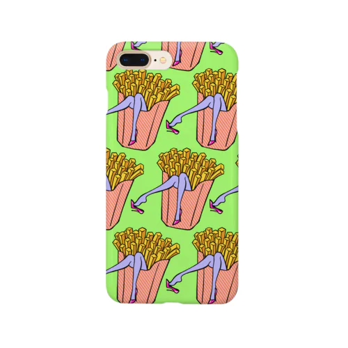 魅惑のフライドポテト🍟　GULTY PLEASURE FRENCH FRIES GREEN Smartphone Case