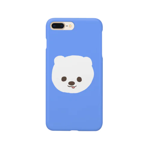 白いポメちゃんケース（ブルー） Smartphone Case