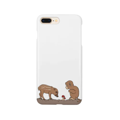 小猿と瓜坊ときのこ Smartphone Case