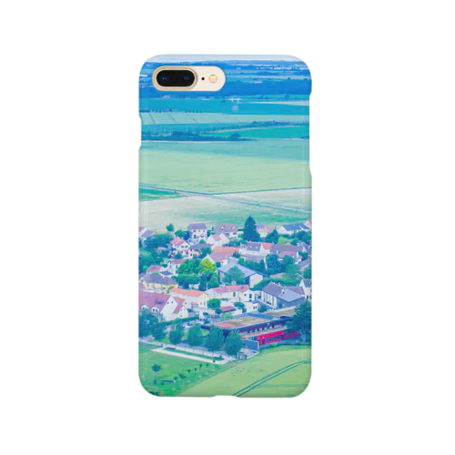 三角屋根の家と緑　風景 Smartphone Case