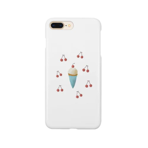 さくらんぼとアイスクリーム Smartphone Case