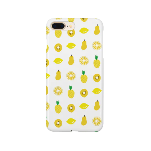 黄色いフルーツのパターン Smartphone Case