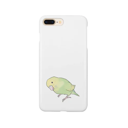 首傾げ　スパングルセキセイインコちゃん【まめるりはことり】 Smartphone Case