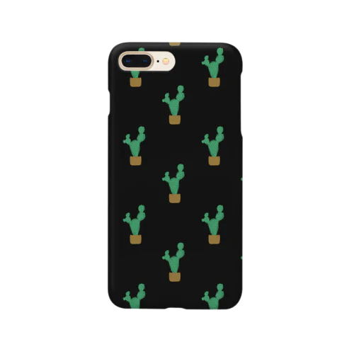 水彩サボテン🌵ブラック Smartphone Case