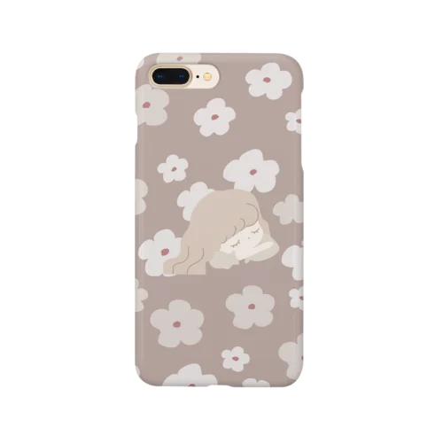 レトロな紅茶ちゃん　ブラウン　花柄 Smartphone Case