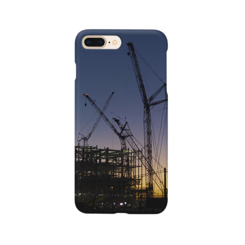 薄暮の建設現場 Smartphone Case