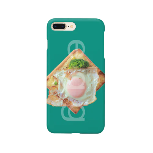 egg toast (peacock green) スマホケース