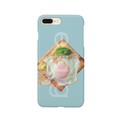 egg toast (grayish blue) スマホケース