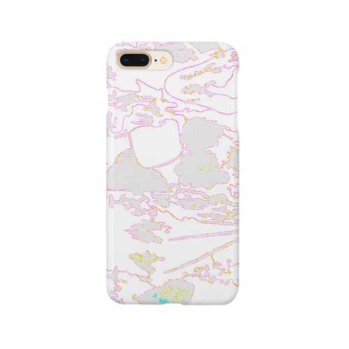 white flowers Smartphone Case