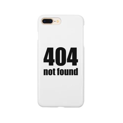 404 not found（黒） スマホケース