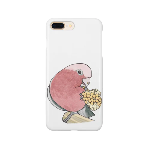 モモイロインコちゃんとトウモロコシ【まめるりはことり】 Smartphone Case