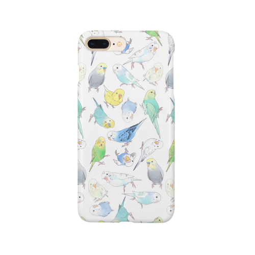 たくさんセキセイインコちゃん【まめるりはことり】 Smartphone Case