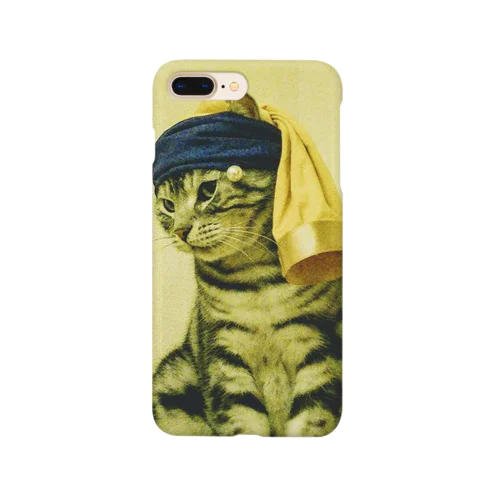 真珠の耳飾りの猫 Smartphone Case