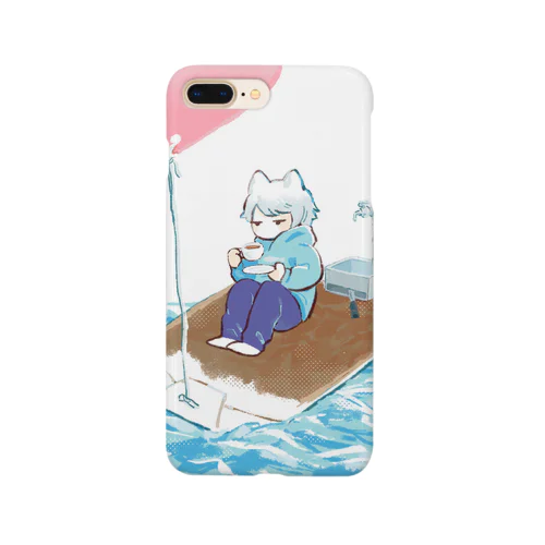 紅茶味の海を飲むねこ Smartphone Case