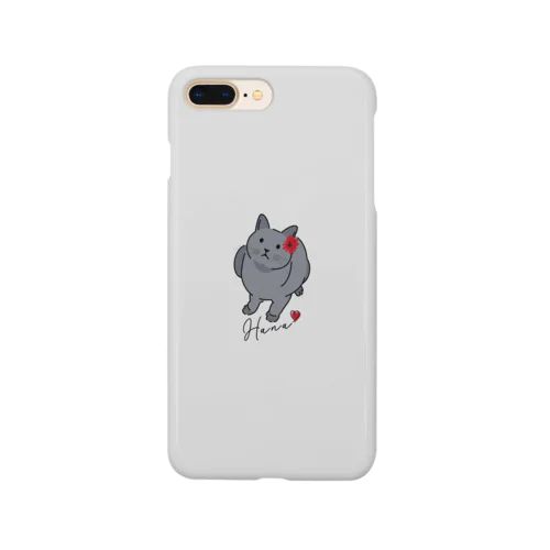 見つめるはなちゃんスマホケース/グレー Smartphone Case