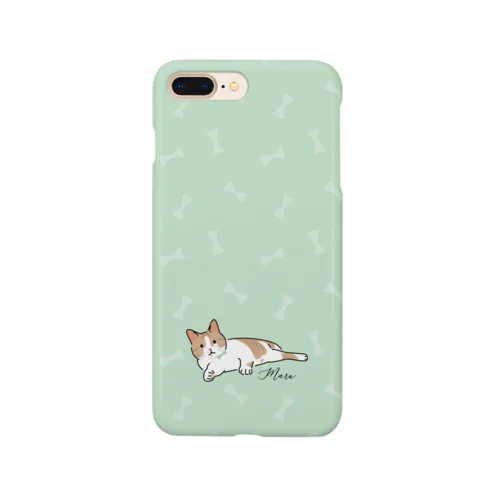 のんびりまるちゃんスマホケース/グリーン Smartphone Case