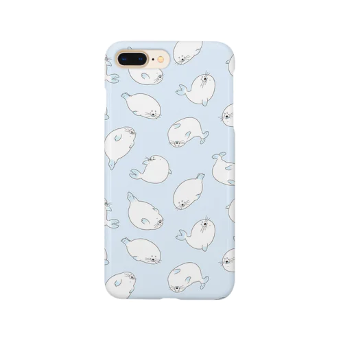 アザラシがいっぱい（パステルブルー） Smartphone Case