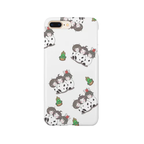 🐄牛柄のりんごちゃんたち🐄 Smartphone Case