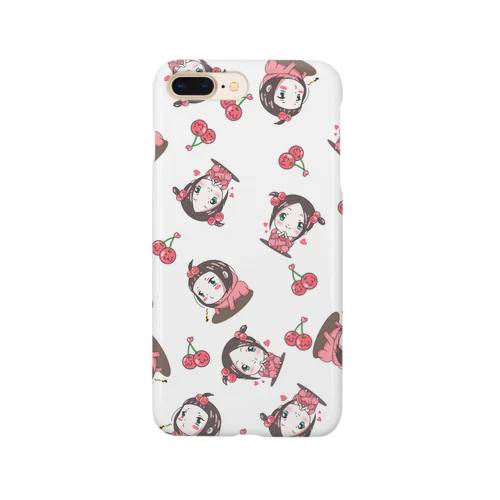 さくらんぼの女の子🍒(サイズ変更できます) Smartphone Case