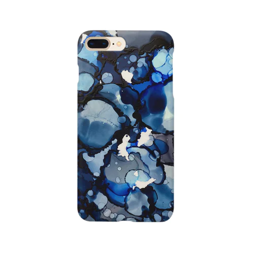 アルコールインクアート 【夜をうつした水面】 Smartphone Case