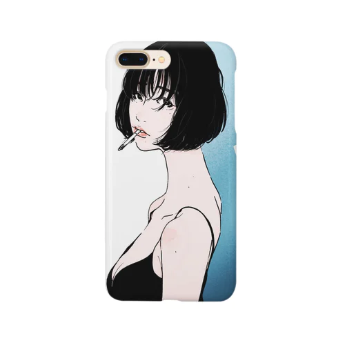 透明ブルー Smartphone Case