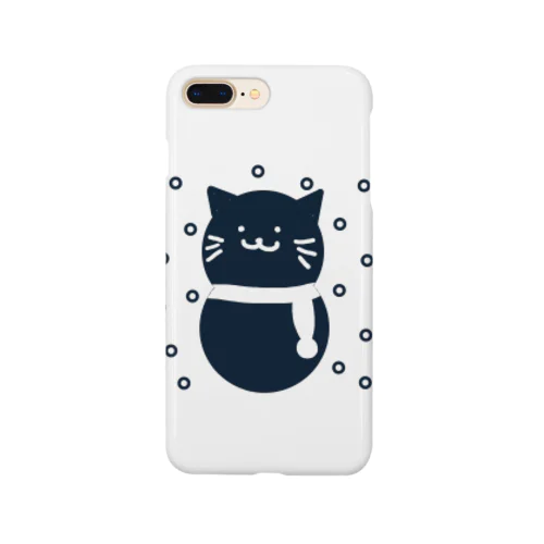 ブルーブラック猫ゆきだるま Smartphone Case