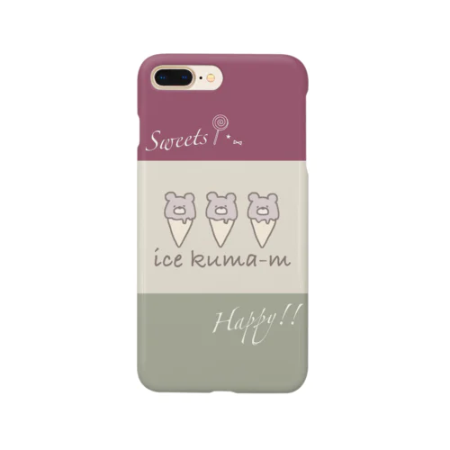 ice kuma-mʕ•ﻌ•✻ 三色カラー Smartphone Case