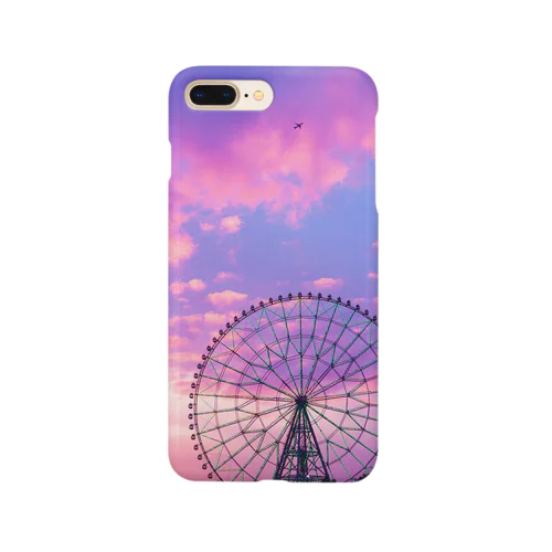 夕焼け空に飛行機 Smartphone Case