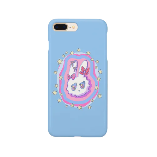 ブルーのきらめきリボンバニー Smartphone Case