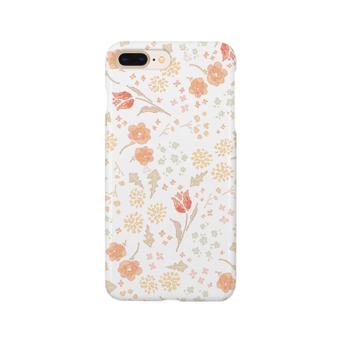 水彩風お花柄 Smartphone Case