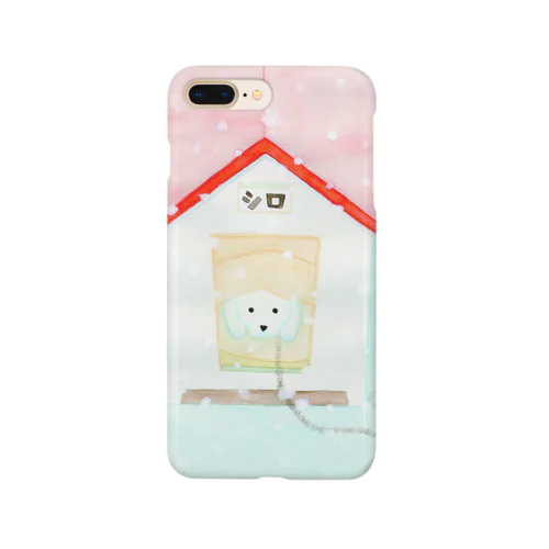 シロと歩けば 初雪 Smartphone Case