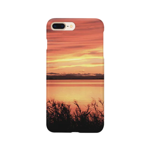 サロマ湖の夕陽。北海道。 Smartphone Case