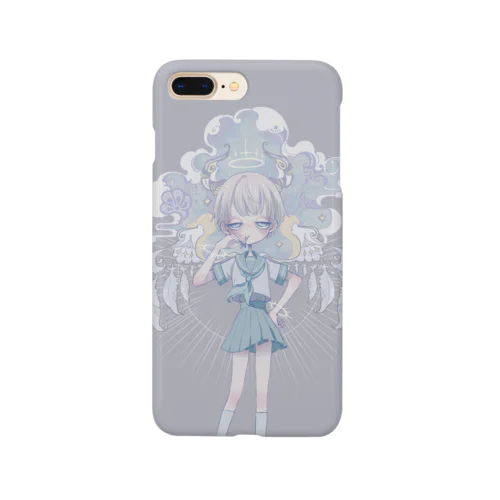 病ミ少女4_白髪ショート Smartphone Case