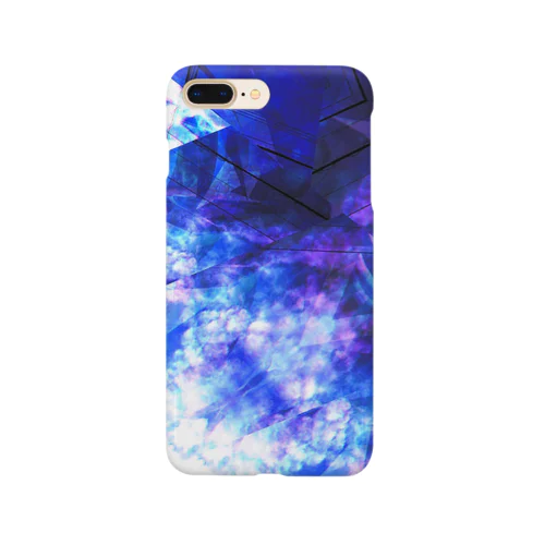 青と紫のパキパキした空 Smartphone Case