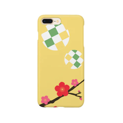 梅の花と手毬(黄色) Smartphone Case