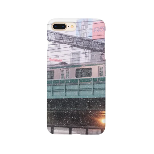 電車と雪. Smartphone Case