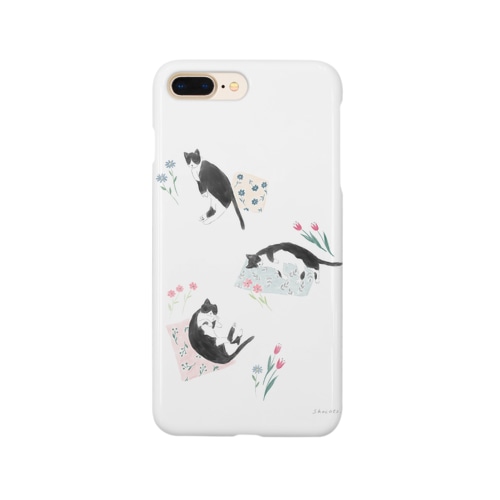 黒白ハチワレ猫のお昼寝 Smartphone Case
