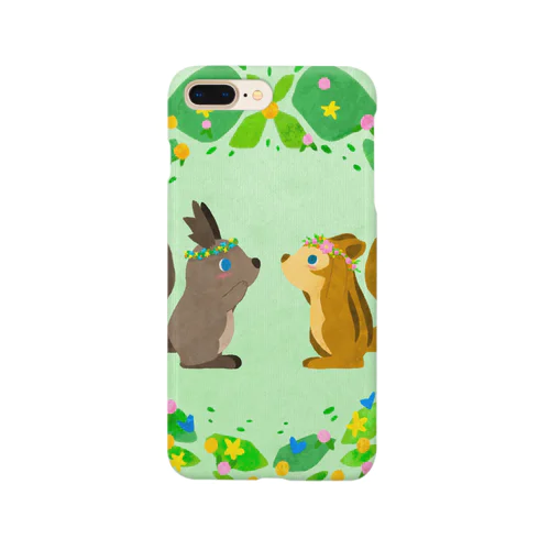 🐿と🌷 Smartphone Case