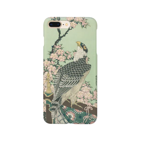 葛飾 北斎 《桜花・鷹》 Smartphone Case